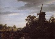 Jacob van Ruisdael A Windmill near Fields oil painting